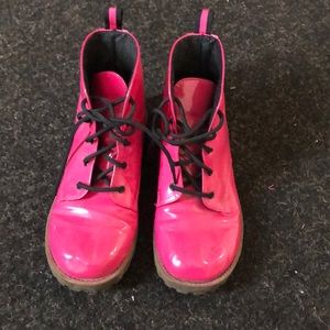 pink rain boots